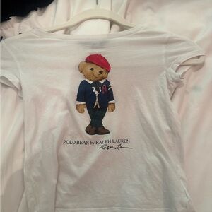 Polo by Ralph Lauren White Kids Shirt with Bear Design